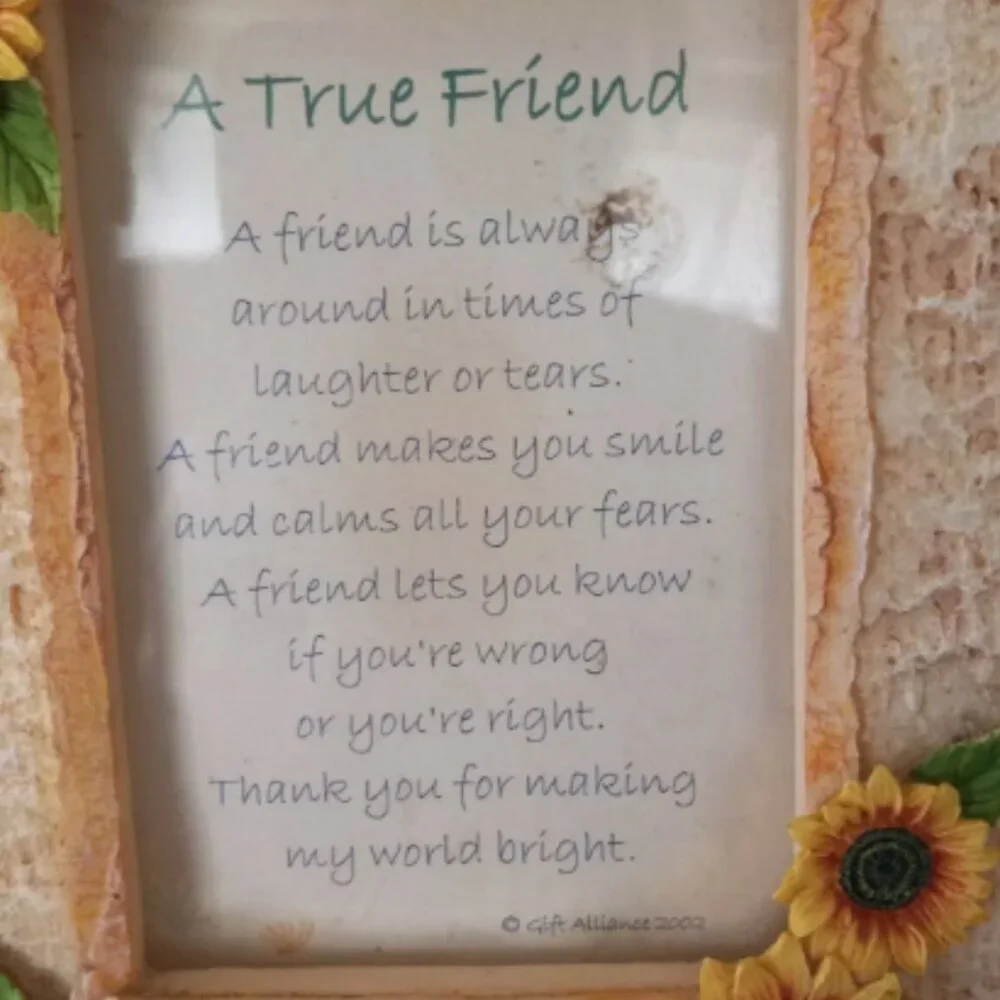 Sunflower Musical Picture Frame 3x5 Friendship Gift That’s What Friends Are For